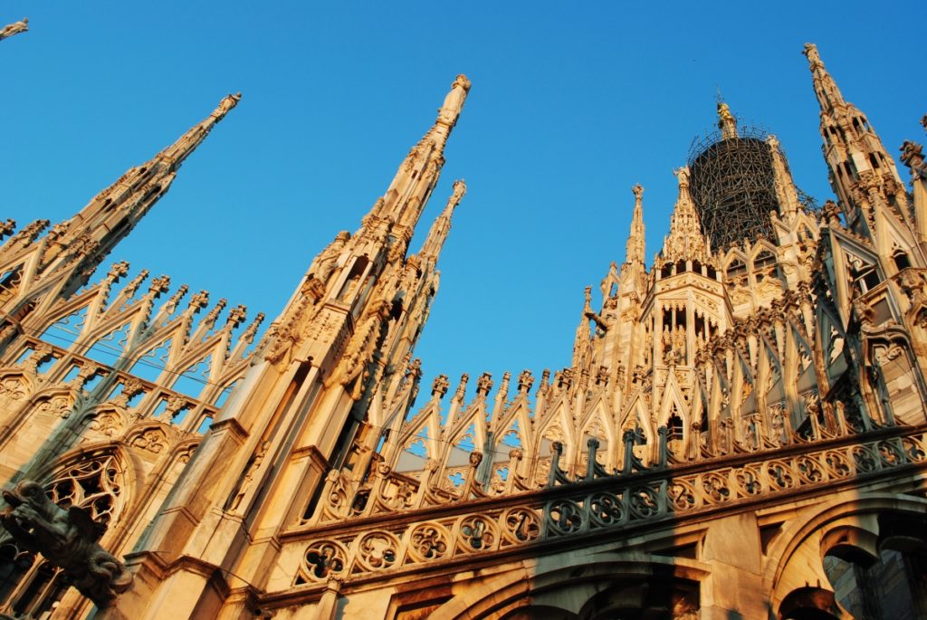 Milan Duomo Spires Gothic Style italy church art culture statues